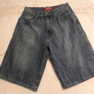 Vintage Machine Denim Shorts Men’s Size 36 Baggy Loose Fit Skater Y2K